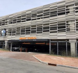 Exterior of Library Parking Garage