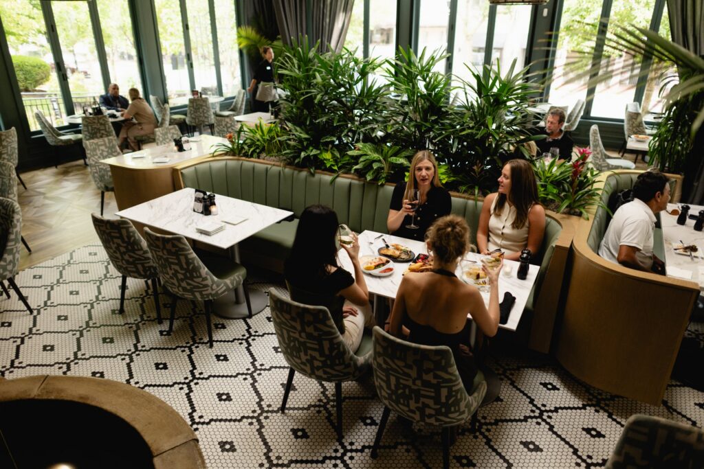Guests in the dining room at Tucci's